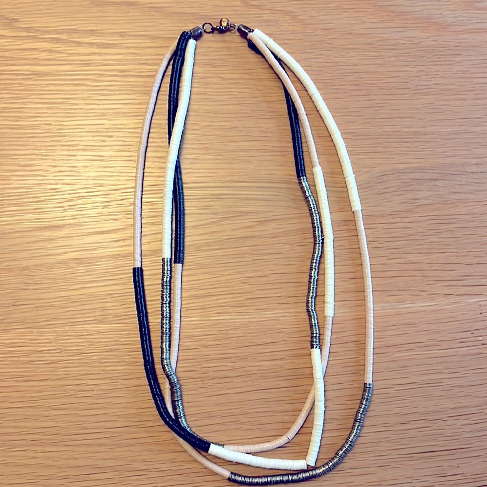 Loft three strand beaded necklace
